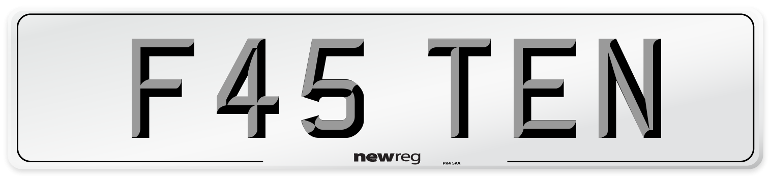 F45 TEN Number Plate from New Reg